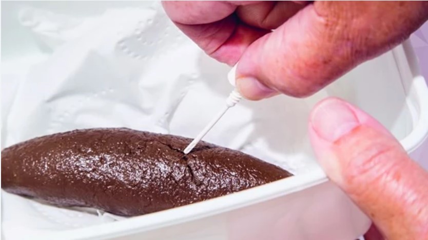 take sample person taking the sample