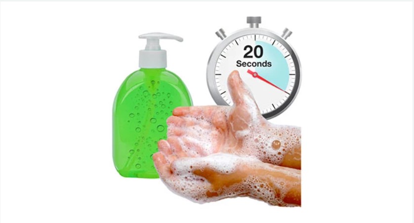 wash Washing hands for 20 seconds