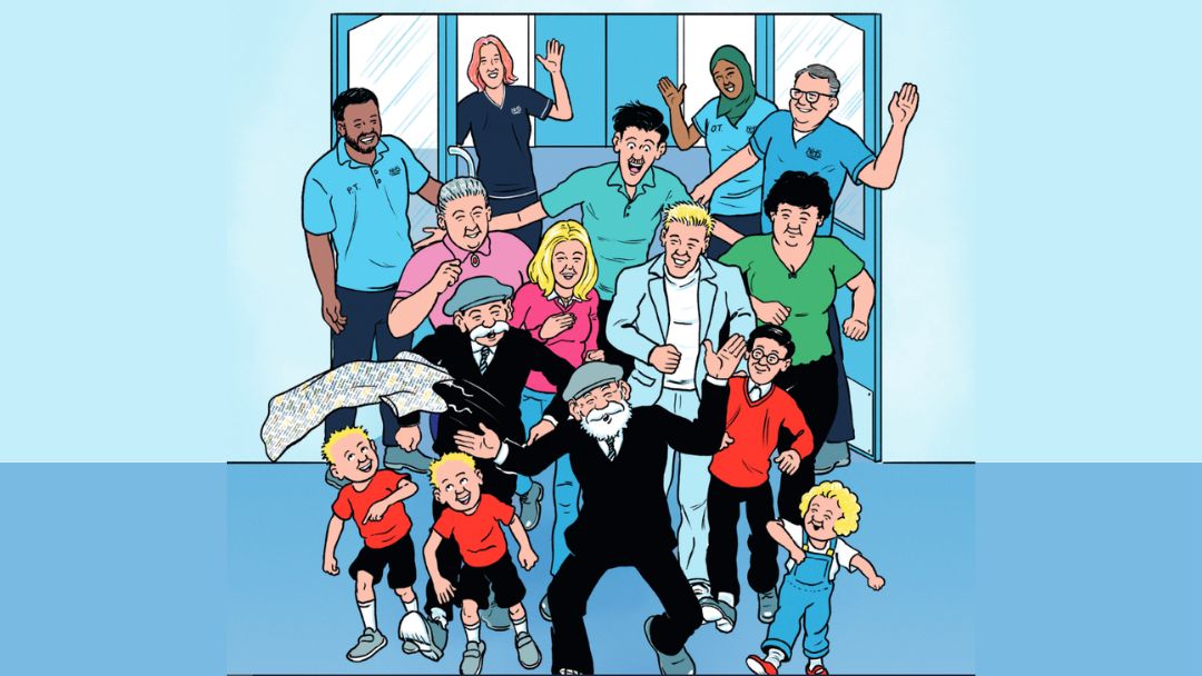 image shows cartoon of the Broons family