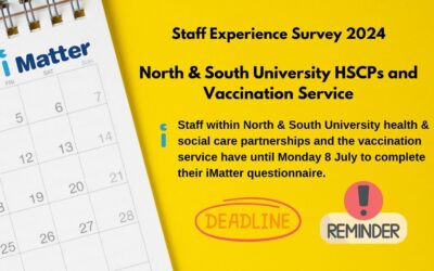 Deadline for staff in remaining cohort to participate in iMatter