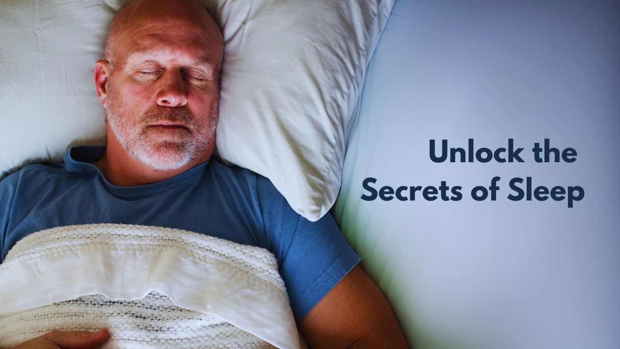 Picture shows man sleeping wearing a blue tshirt