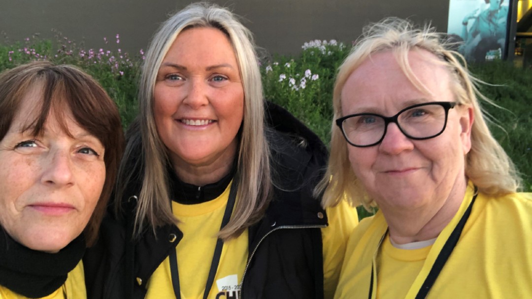 Photograph of Wilma Aikman, Roma Sim and Jan Gourlay