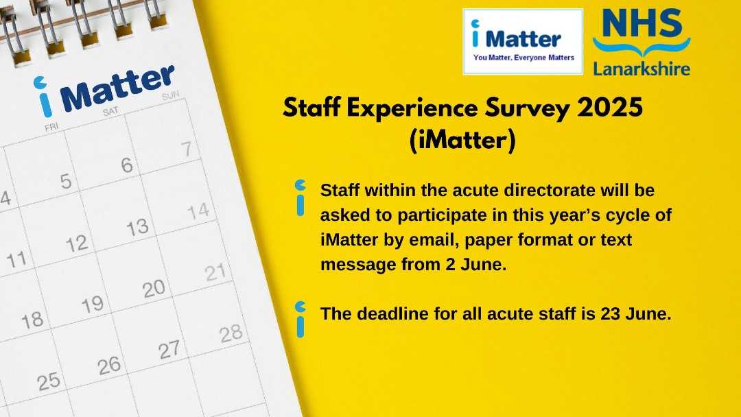Acute staff invited to take part in iMatter
