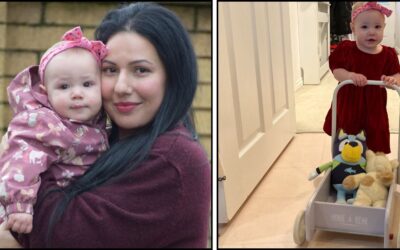 Mum’s joy as she helps deliver her baby by c-section