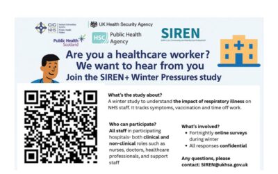 Answer the SIREN call to help study into staff seasonal illness
