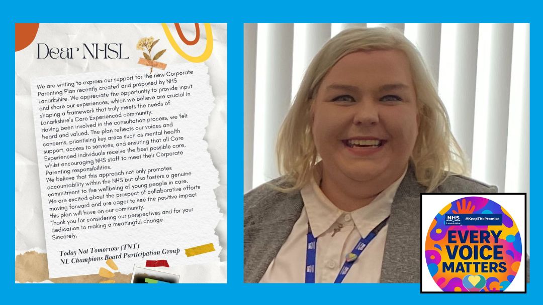 Promise lead Beth-Anne 1080×608 Beth-Anne McDowall, NHS Lanarkshire’s Promise Lead Officer