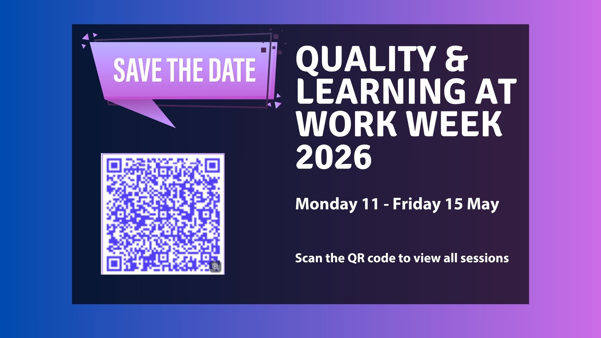 Quality & Learning at Work Week 2026 – Pulse