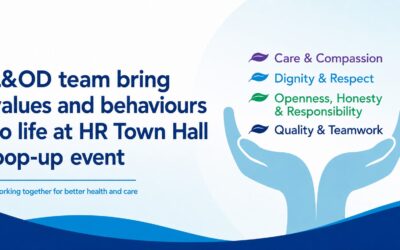 L&OD team bring values and behaviours to life at ‘HR Town Hall’ pop-up event