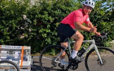 Consultant takes on 200-mile bike ride – pulling an incubator
