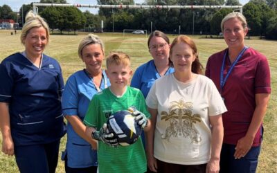 Safe pair of hands: Young goalie tells Minister how Hospital at Home has changed his life